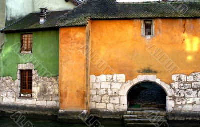 Colorful buildings in Annecy, France