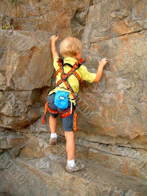 young rock climber