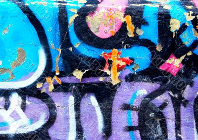 urban colorful graffiti fragment