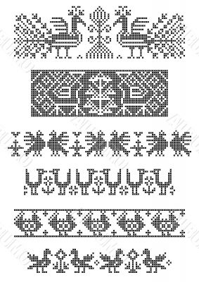 embroidery, borders