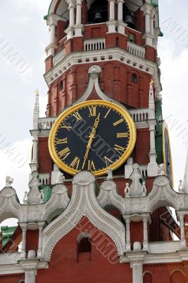 The Kremlin Spasskaya tower on Red Square in Moscow The Kremlin Spasskaya tower on Red Square in Moscow