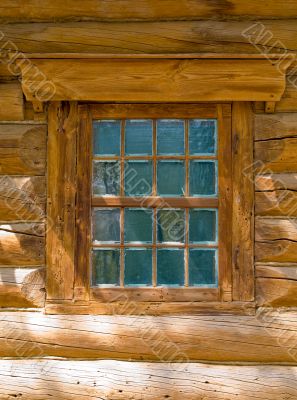 window of the building made from tree