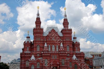 Building of Historical Museum on Red Square in Moscow