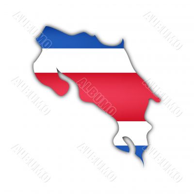 map and flag of costa rica map and flag of costa rica