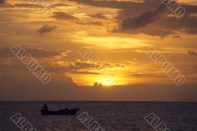 Sunset on the ocean -Bayahibe - Dominican republic