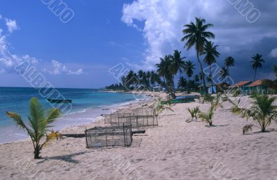 Village`s beach - Saona island - Dominican republic Village`s beach - Saona island - Dominican republic