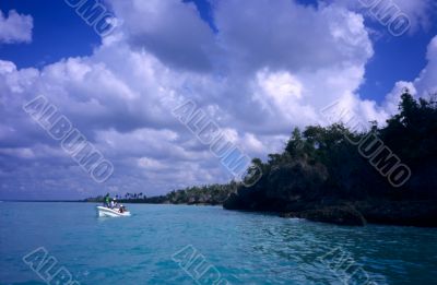 Saona island lagoon and coast- Dominican republic