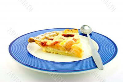 Slice of Apple and Strawberry Pie