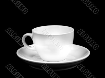 White empty cup isolated