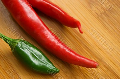 Green and red pepper Green and red pepper