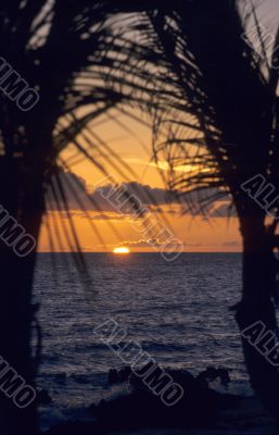 Sunset on ocean - Bayahibe - Dominican republic