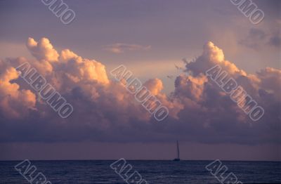 Sunset & cumulus clouds - Dominican republic Sunset & cumulus clouds - Dominican republic
