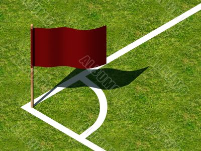 Soccer Corner Marking and Flag. Soccer Corner Marking and Flag.
