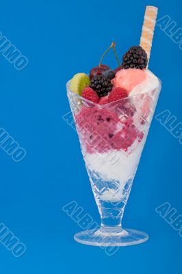 Ice cream in the glass