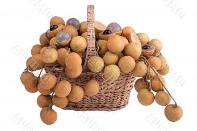 Longan in the shopping basket