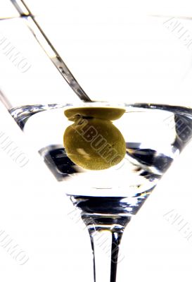 Martini with an olive