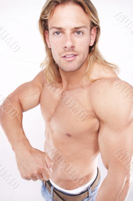 Athletic sexy male body builder