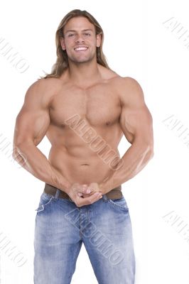 Athletic sexy male body builder