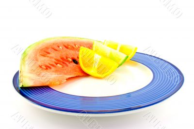 Watermelon with Citrus Wedges
