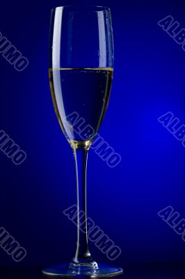 champagne glasses on blue background champagne glasses on blue background
