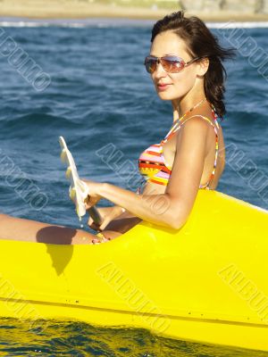 Woman on the boat