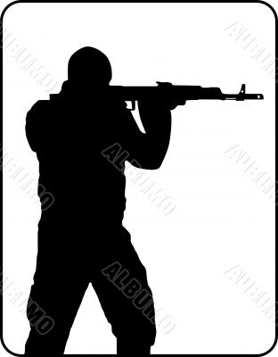 Shooting Man Silhouette