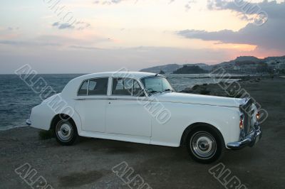 White Luxury Car