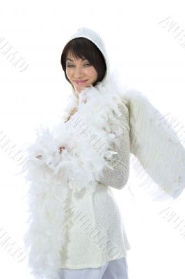 Beautiful woman with wings