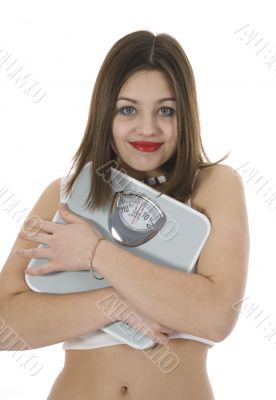 beautiful girl with  scales