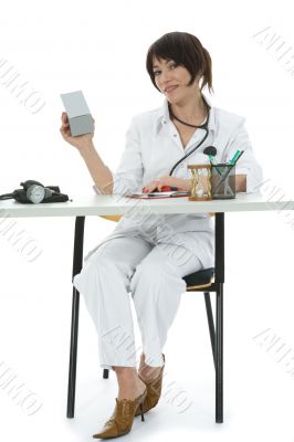 young doctor with stethoscope