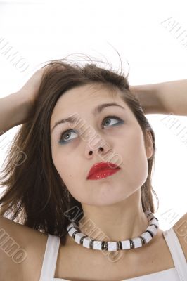 Portrait of the young beautiful girl