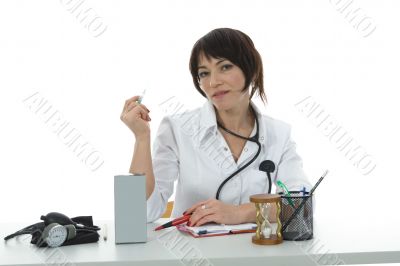 young doctor with stethoscope