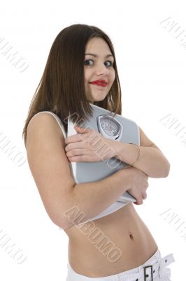 beautiful girl with  scales