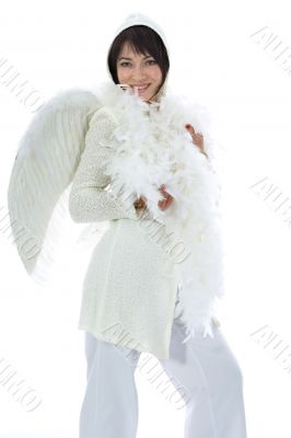Beautiful woman with wings