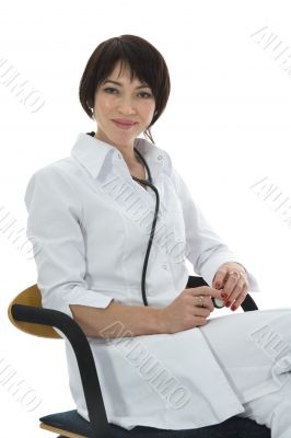 young doctor with stethoscope