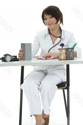 young doctor with stethoscope