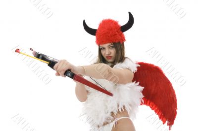 Sexual devil Kupedon with bow