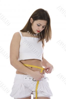 beautiful girl with  meter