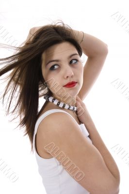 Portrait of the young beautiful girl