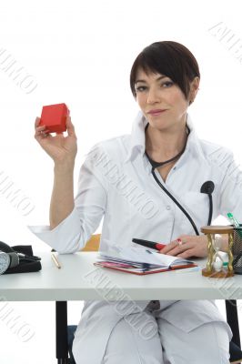young doctor with stethoscope