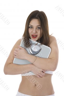 beautiful girl with  scales