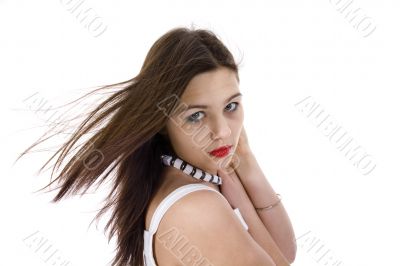 Portrait of the young beautiful girl