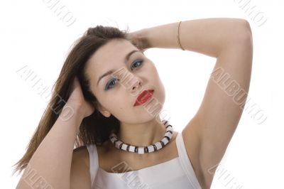 Portrait of the young beautiful girl