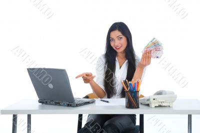 business woman  working