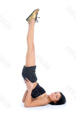 woman practicing fitness