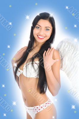 Sexual angel  on insulated background