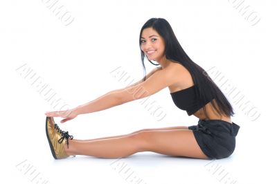 woman practicing fitness