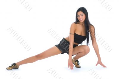 woman practicing fitness