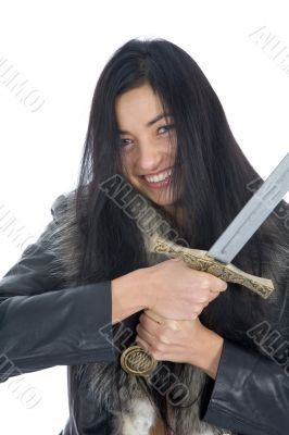 Sexy girl with sword