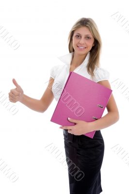 Business woman with folder